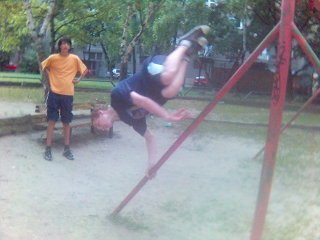 Le parkour, palmspin