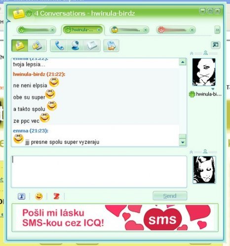 emma a ja s X-pusou na icq :P 