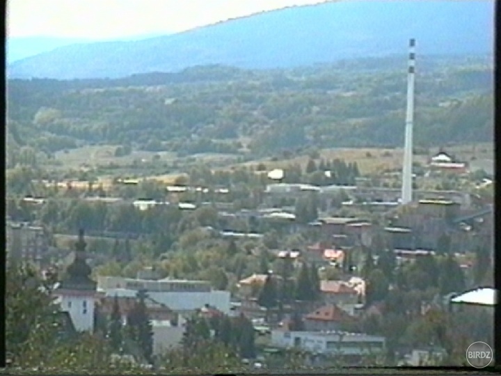 Pohľad na mesto HANDLOVÚ zo záhradky