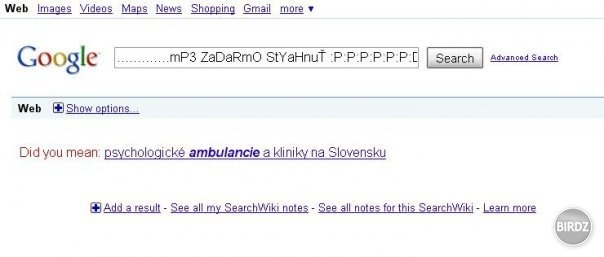 Google vie, co je spravne... (rofl)