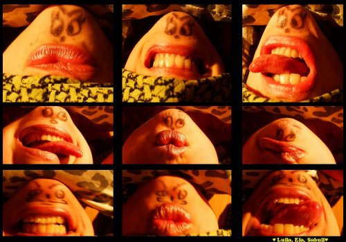 pOznate chin faces? Tak toto su nase brady opacne otocenee:D hOre Ela, potom ja a dole Sabull:D