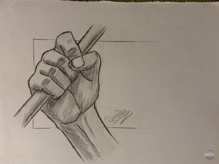 Dnes iba taký malý náčrt ruky :) 