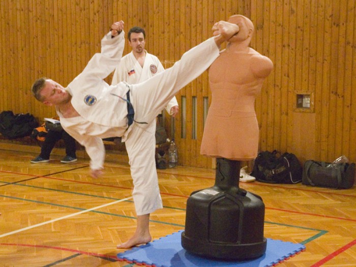 Pának Bob príjme každú ranu bez reptania na taekwon-do tréningu :)