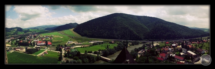 panoráma z najvyššie prístupného položeného miesta na Oravskom hrade
