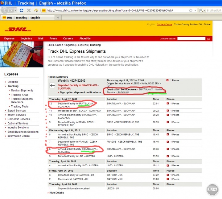 dhl - kam mi to tí debili zas pošlú? :D ževraj dhl - fastest way :D :D :D no povedzte...