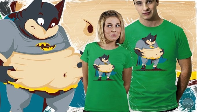 Odkaz od Rafaeal Bastosa aka dizajnér Vó Maria: Batman nového tisícročia = FATMAN Pochváľ sa aj ty svojím novým Loviu Trikom http://www.loviu.com
