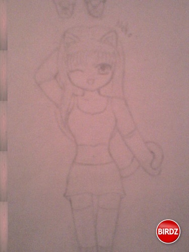 Neko, jedna z mojich vedľajších postáv Group-poviedky. CHibi-verzia.
