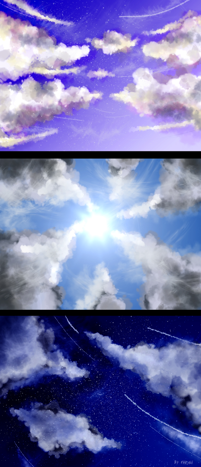 3x pokus o oblohu 
adobe photoshop cs3 
brushe od Yuumei