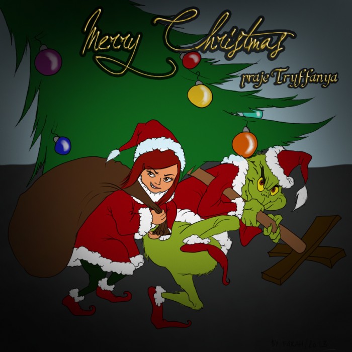 Tryffanya a Grinch želajú celému Birdzu a jeho osadenstvu krásne prežitie Vianoc, síce bez darčekov a stromčekov, ktoré Vám MY prídeme ukradnúť! :D