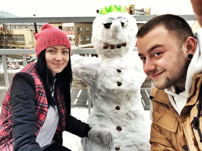 Siblings & Snowman ^_^