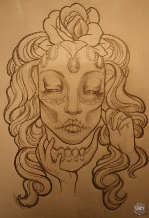 day of the dead-ish chick =]