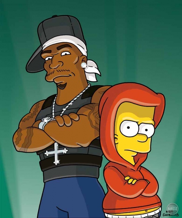 na fotke je bart simpson a 50 cent