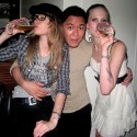 Tokyo parties in Mi Casa on Roppongi crossing - me, Roberto (club owner) and my dear Judith from Germany