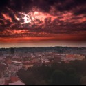 výhľad z našej kancelárie - v pozadí bratislavský hrad :) => v upravenej podobe