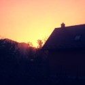 Východ slnka cez moje okno. :)