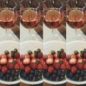 dnešná večera...ružové víno a ovocíčko... healthyasfuck!