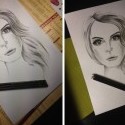 Hmm ...nepodarené veľmi ...:/  dneska dajako divne sa mi nie len žije ale aj niečo robí ..ale to nevadí :3 keďže som si kúpila tieto mega super uhlíkové ceruzky tak som ich musela nejako na rýchlo odskúšať :P 