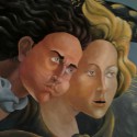 tempera
reprodukcia Zrodenie Venuše- S.Botticeli 
detail(Zefyr a Aura)