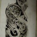 tattoo arm sketch. cas leti