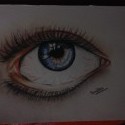 Farebné očkô :3 btw po prvý krát v živote som kreslila oko farebne a obyčajnými farbičkami :D 
