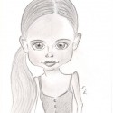 Mackenzie Foy (nepodobá sa to veľmi a aj tieňovanie vďaka môjmu úplne úžasnému scaneru veľmi nevidieť, za to sa ospravedľňujem :S ) Táto slečinka bude hrať Renesmee v poslednej časti Twilightu. Je v skutočnosti strašne chutná, dokonalá pre tú postavu :)