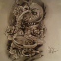 tattoo arm sketch 2. casom ludia menia tvare