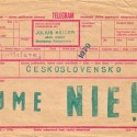 ume NIE! telegram  by Julius Koller 