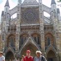 ja s mojou tetou pred Wstminster Abbey