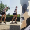 ^_^ som dnes vymenila korčulky za toto a juhuuu ani som sa neobila veľmi :D #cítimsacoollebosauzviemskateboardovať :D :D 