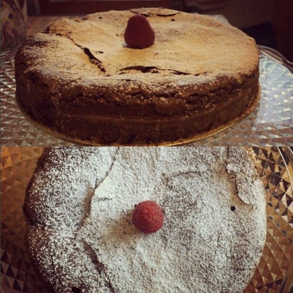 Brownie kolacik s malinami :) uz nie je :D
