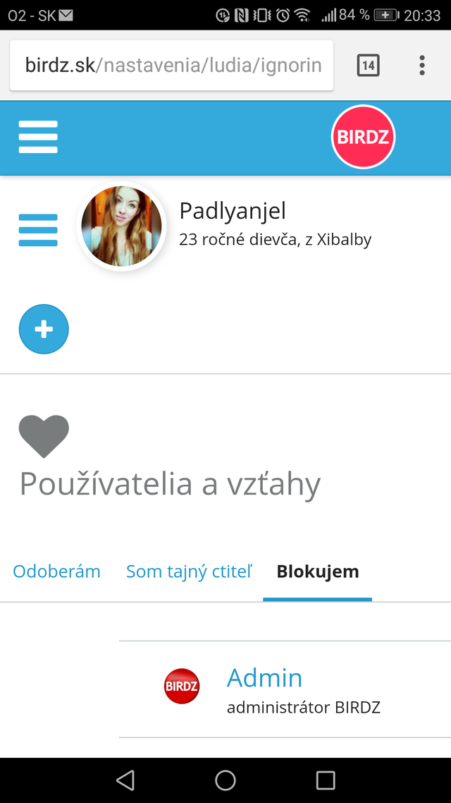 Práve som zistila ze blokujem admina :D sorry :D