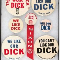 odznaky z prezidentskej kampane Richarda Nixona 