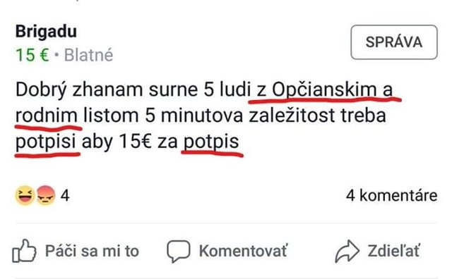 Ked jedna z kotlieb pise pracovnu ponuku