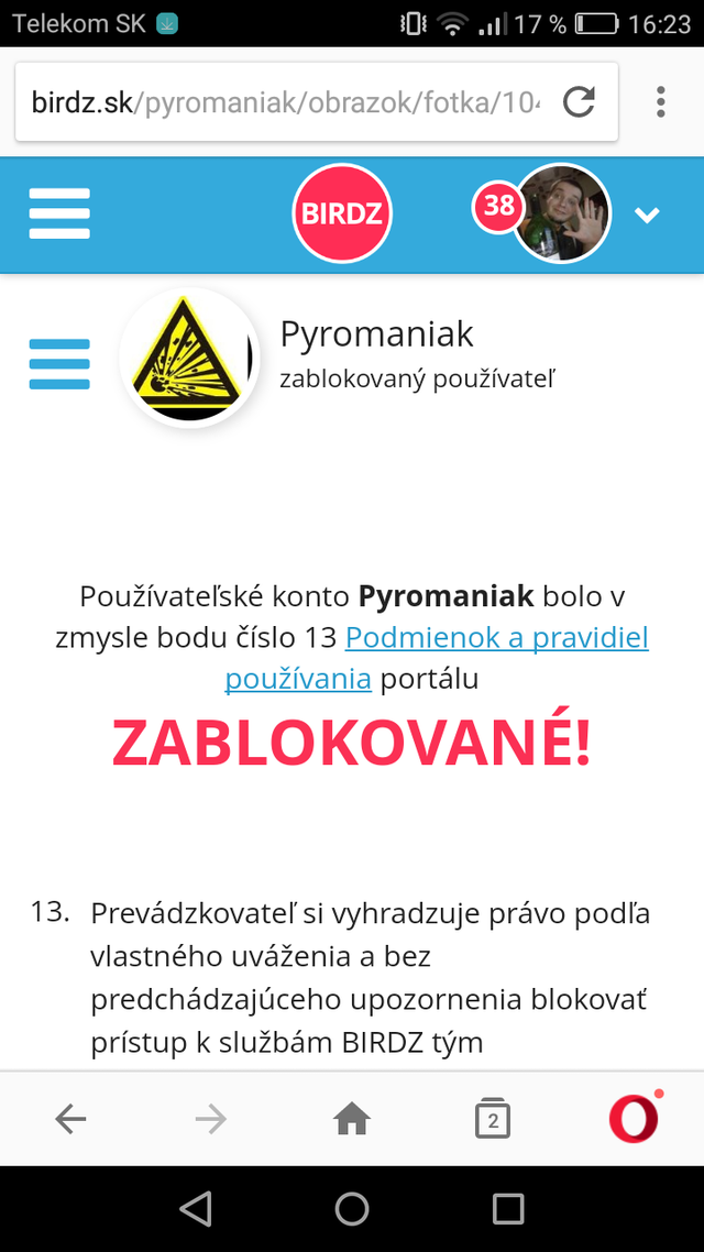 Ha prvykrat asi davam zabanovaneho birdza sem :D