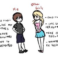other girls vs me