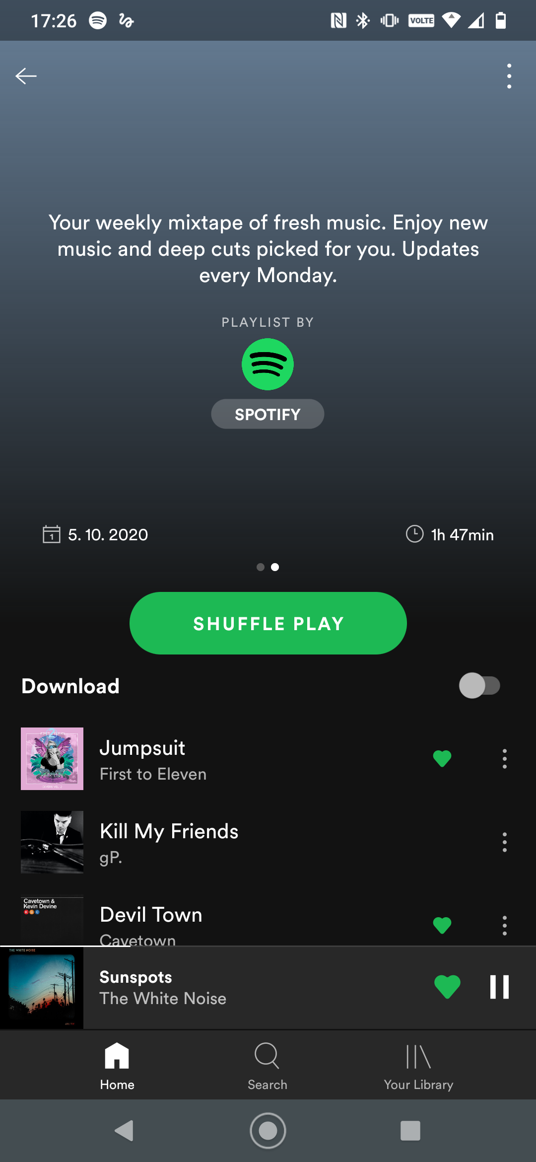 diky spotify ..konečne sa budem tešiť na pondelky ❤️