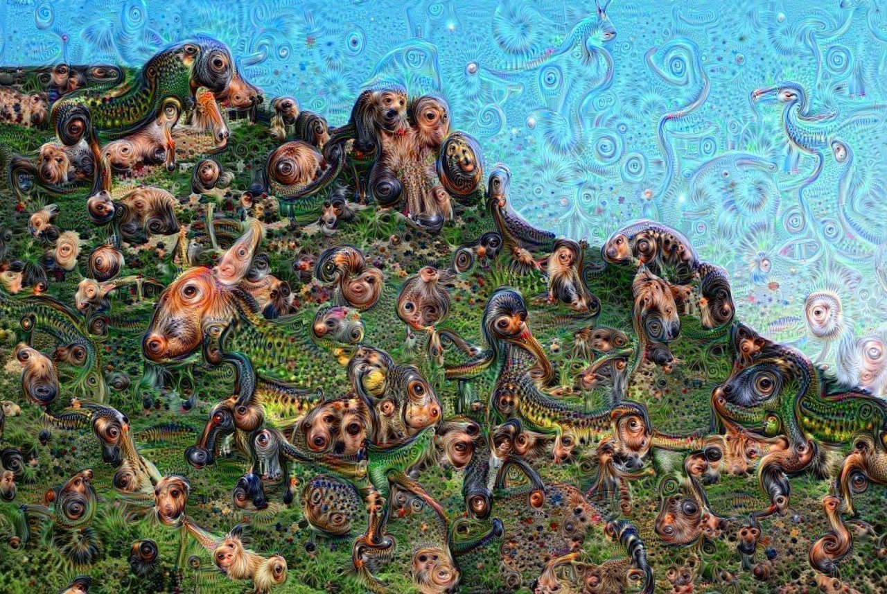 Fotka z Azúrového pobrežia prehnaná Deep Dream generátorom.
