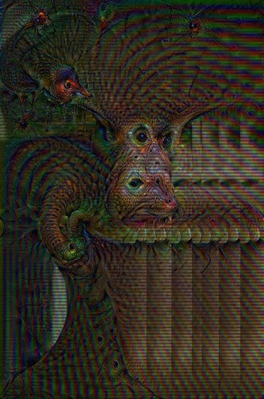 3 minutes into Netflix and chill and he gives you this look (glitchnuté selfíčko na dôvažok prehnané deep dream generátorom)