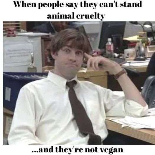 Keď ľudia hovoria, že nedokážu vystáť týranie zvierat
...a nie sú vegáni.