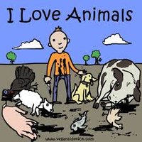 Čo sa týka schopnosti vnímať bolesť a trpieť, a túžbe uniknúť utrpeniu, nie je žiadny rozdiel medzi zvieratami, ktoré milujeme, a zvieratami, s ktorými zaobchádzame ako s vecami. Go vegan.