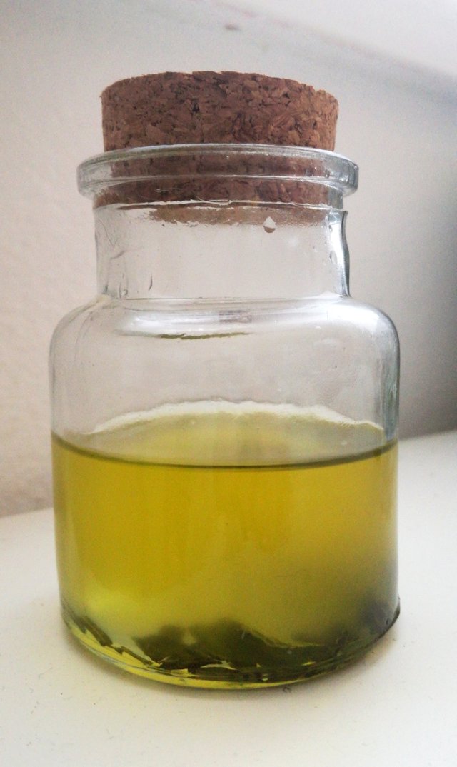 Domáci masážny elixir od alchymistky GG.Ani Geralt sa nechyta :P 