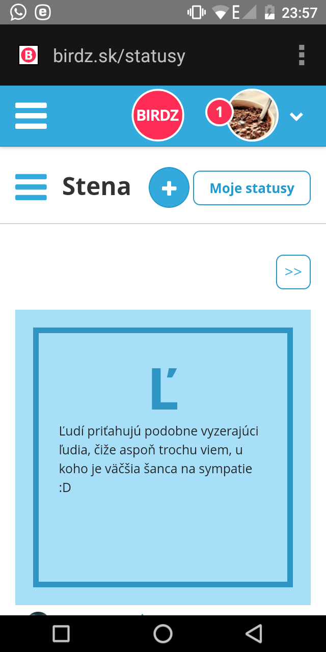 Konecne sa mi podarilo zachytit ze som niekto iny! #zivotnybirdzuspech 