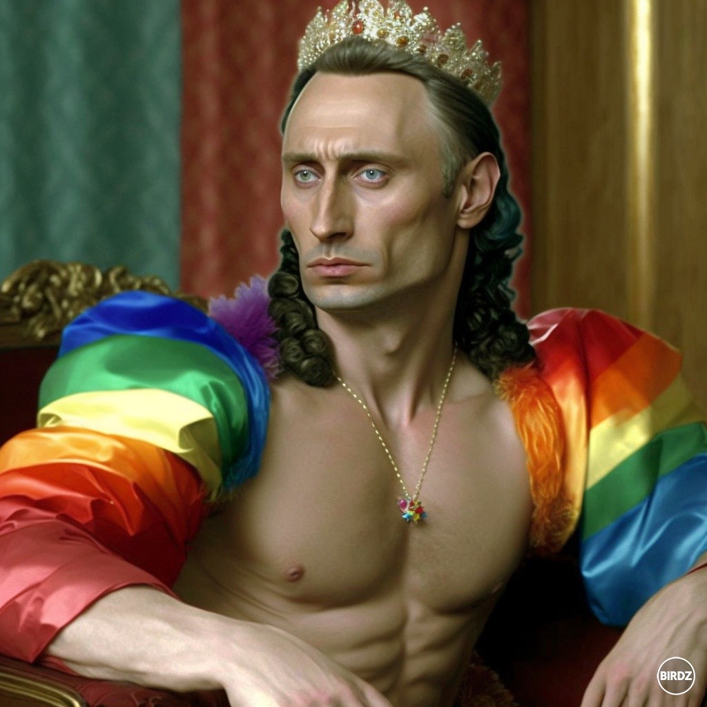 AI art - Putin is strasvestite, rainbow