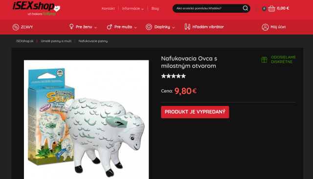 Nafukovacia ovca v Sex Shope , skoda ze nemaju barana, ale objednam si ju, alebo mi ju kupte ako darcek :D 