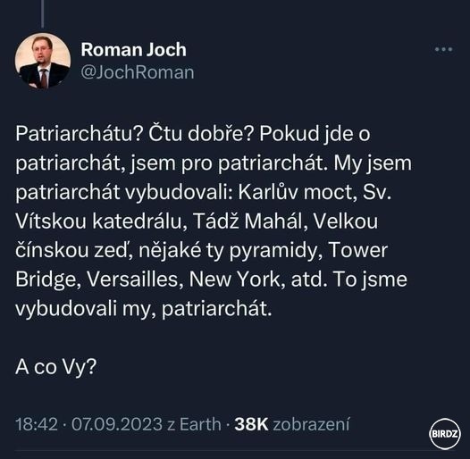 A tento podla svojich vlastných slov 