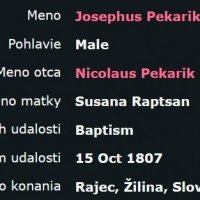 Zase som dalej v rodokmeni na FamilySearch vdaka novym historickym zaznamom. Mena v tej dobe sa zapisovali v latincine. Moj pra-pra-pra-pra dedo bol 2 roky starsi od Lincolna :D . Poprosim stalkera Lostinthedark nech mi pomoze v patrani informacii :D