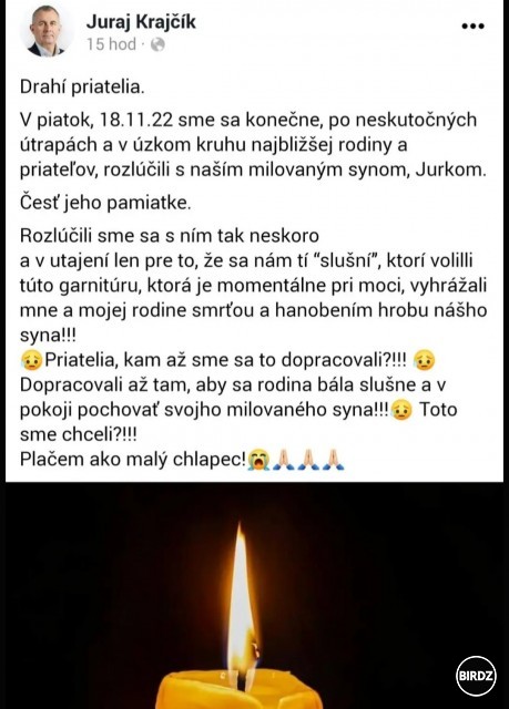 Smutný otecko.