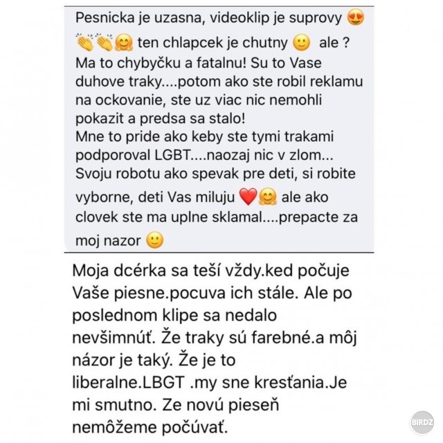 Kritika na Mira Jaroša na farebne traky vo videoklipe pre deti… a tito ľudia vychovávajú deti…. 