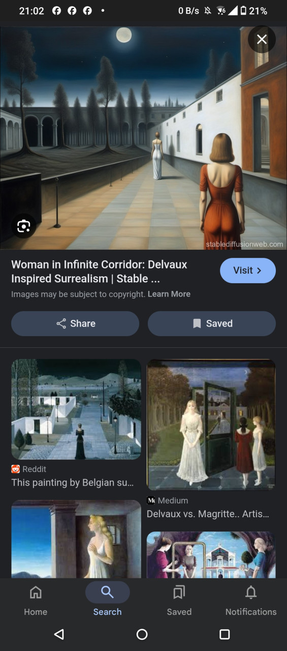 Paul Delvaux, surrealist ~ Woman in Infinite Corridor

(..na ten web stablediffusionweb.com sa moc nedá nejak normálne vstúpit, a stiahnut ten'to obraz, ted tu nemám bigTower pc, som len na mobile, takze len screen..)