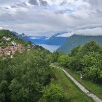 Výhlad z ubytovania na služobke. 
